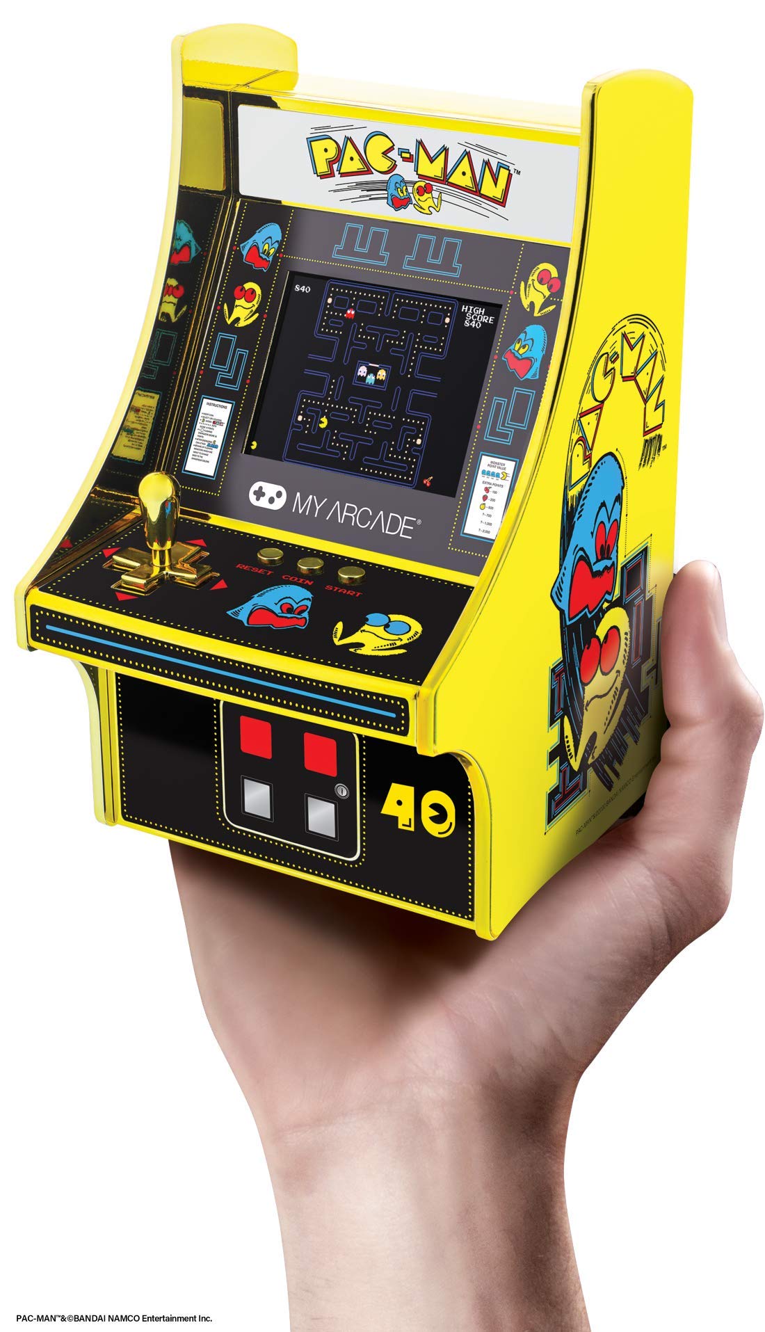 My Arcade Micro Player Pac-Man Édition 40e anniversaire Mini cabine rétro My Arcade Micro Player Pac-Man Édition 40e anniversaire Mini cabine rétro